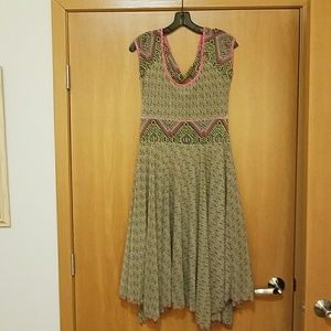 Anac Mid length dress with hanky hem szL